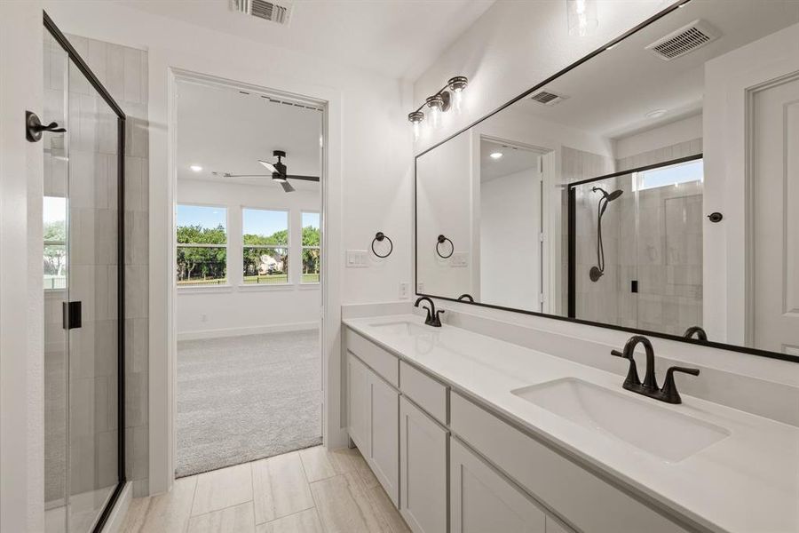 Furnished interior view inside a new home in The Resort on Eagle Mt. Lake, Fort Worth (Image 6). Furnished interior view inside a new home in The Resort on Eagle Mt. Lake, Fort Worth (Image 6).