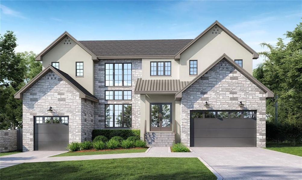 Front exterior of a new home in , St. Petersburg, FL, highlighting curb appeal (Image 1). Front exterior of a new home in , St. Petersburg, FL, highlighting curb appeal (Image 1).