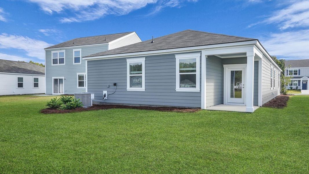 Exterior details and patio area of a home in The Oaks at Center Station, Hollywood (Image 2).