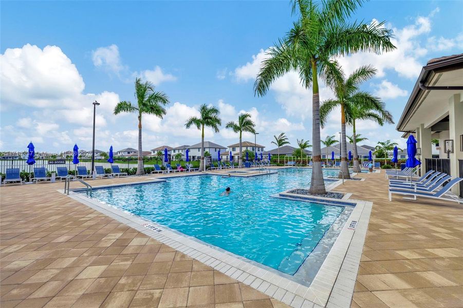 Giant Lap Pool overlooking the lake