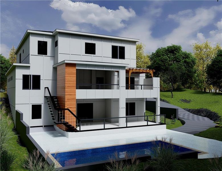 Front exterior of a new home in , Atlanta, GA, highlighting curb appeal (Image 2).