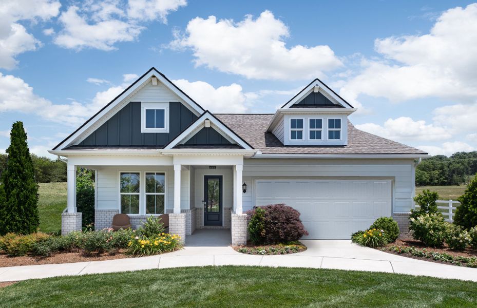Representative exterior photo of a completed home built from the Mystique by Del Webb in Del Webb Southern Harmony, Murfreesboro, TN (Image 23).