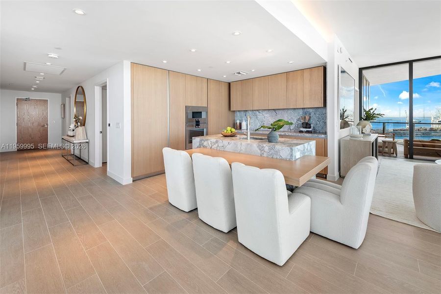 Furnished interior view inside a new home in , Miami Beach (Image 10).