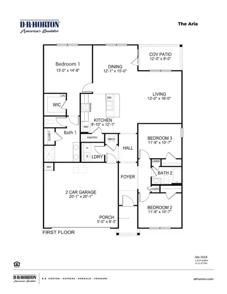 2D floor plan layout of this home in Carrington Woods, Longs, SC (Image 2). 2D floor plan layout of this home in Carrington Woods, Longs, SC (Image 2).