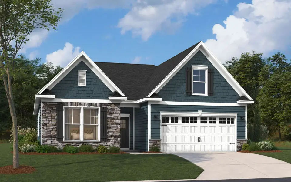 Representative exterior photo of a completed home built from the The Everest by Stanley Martin Homes in Bell Meadows, Winnabow, NC (Image 38).