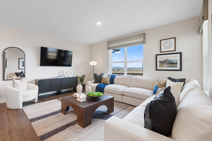 Representative furnished interior of a home built from the The Sunlight by Risewell Homes in Cordovan, Firestone (Image 6).
