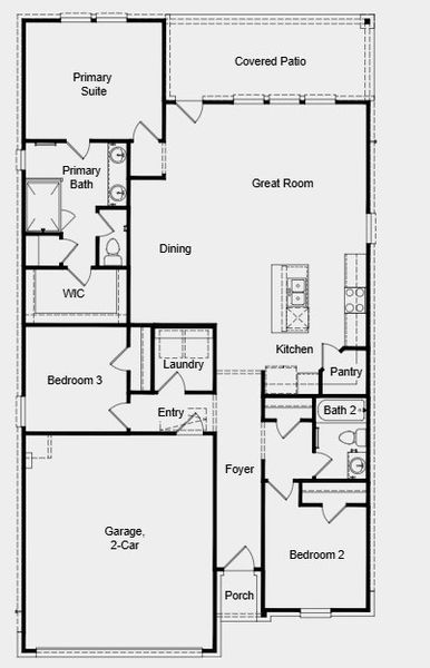 2D floor plan layout for the Apollo by Taylor Morrison in Newport Grove 50s, Crosby, TX (Image 3). 2D floor plan layout for the Apollo by Taylor Morrison in Newport Grove 50s, Crosby, TX (Image 3).