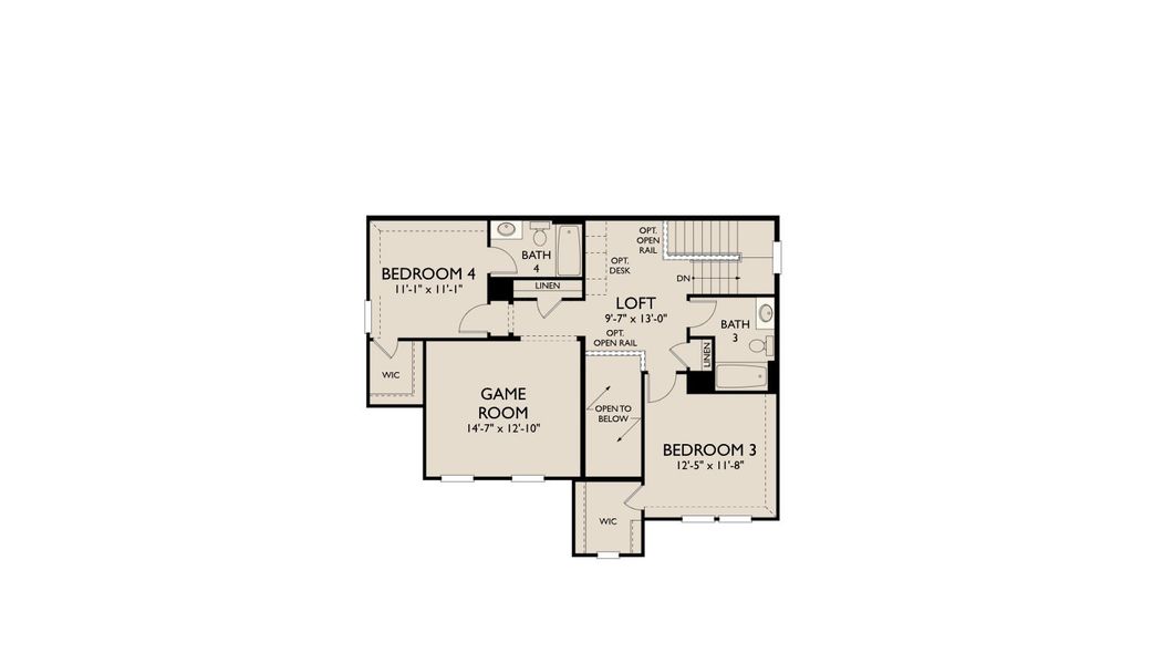 2D floor plan layout for the Wellman by Ashton Woods in Furst Ranch, Flower Mound, TX (Image 6). 2D floor plan layout for the Wellman by Ashton Woods in Furst Ranch, Flower Mound, TX (Image 6).