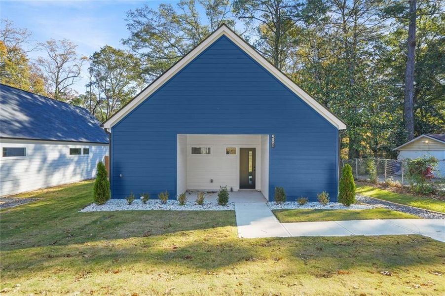 Front exterior of a new home in , Atlanta, GA, highlighting curb appeal (Image 1).