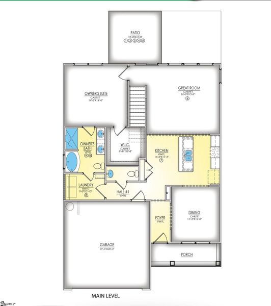 2D floor plan layout of this home in Shiloh Trail, Wellford, SC (Image 3). 2D floor plan layout of this home in Shiloh Trail, Wellford, SC (Image 3).