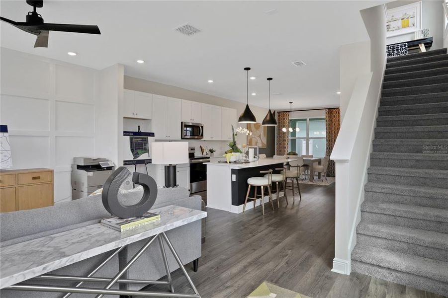 Furnished interior view inside a new home in Serenade at Ovation, Winter Garden (Image 27).