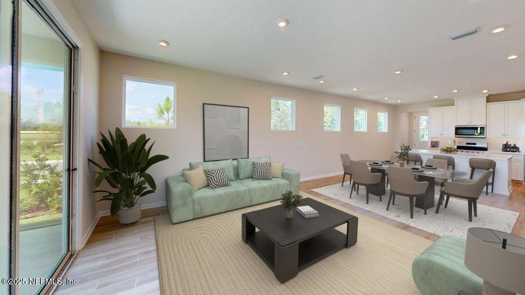 Furnished interior view inside a new home in RiverTown - WaterSong, St. Johns (Image 9).