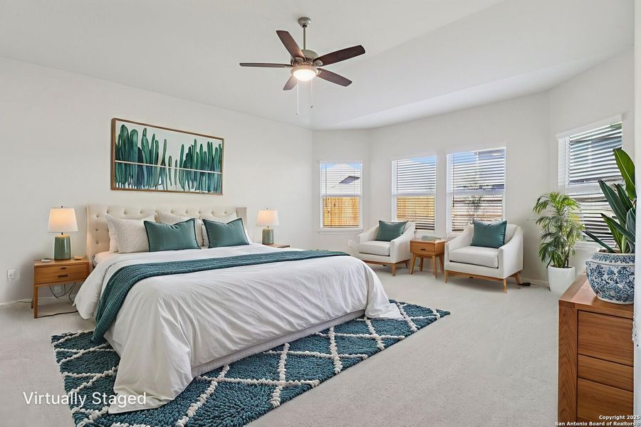 Furnished interior view inside a new home in Estancia Ranch - Premier Series, San Antonio (Image 15). Furnished interior view inside a new home in Estancia Ranch - Premier Series, San Antonio (Image 15).