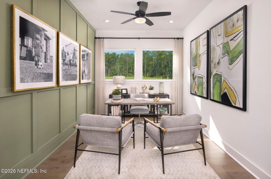 Furnished interior view inside a new home in Crosswinds 40’, Ponte Vedra (Image 5).