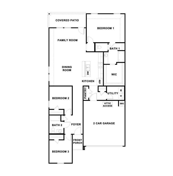 2D floor plan layout of this home in Wayside, Uhland, TX (Image 3).