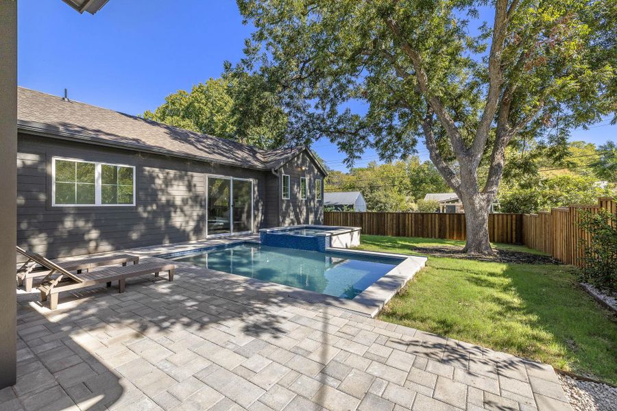 Exterior details and patio area of a home in , Austin (Image 23). Exterior details and patio area of a home in , Austin (Image 23).