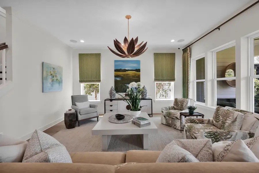 Representative furnished interior of a home built from the Scarlett by Riverside Homes in Mariposa at EverRange 50' Series, Jacksonville (Image 18).