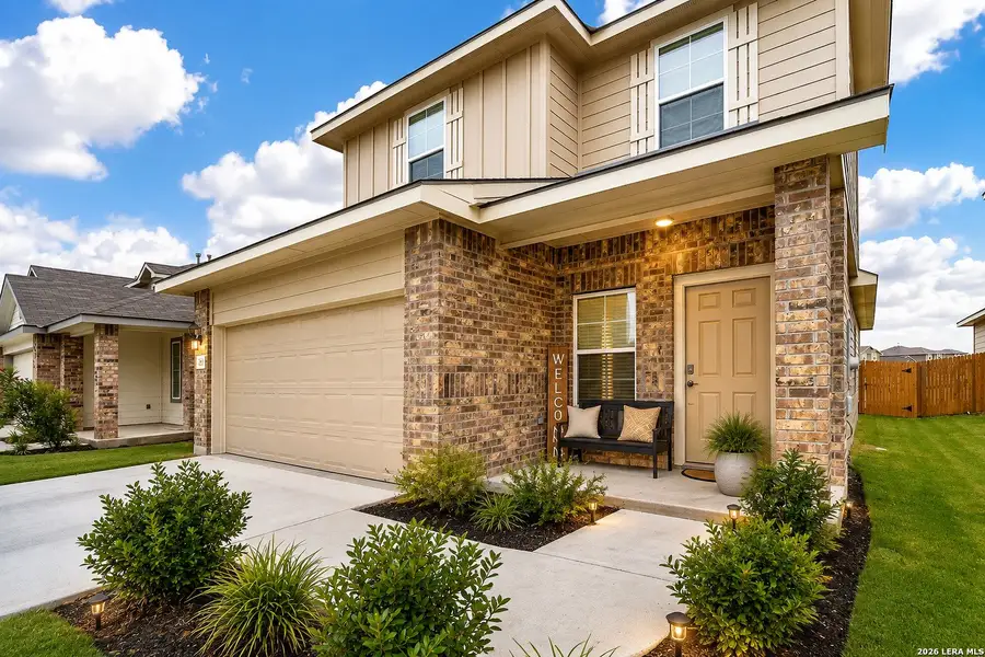 Exterior details and patio area of a home in The Links at River Bend, Floresville (Image 3). Exterior details and patio area of a home in The Links at River Bend, Floresville (Image 3).