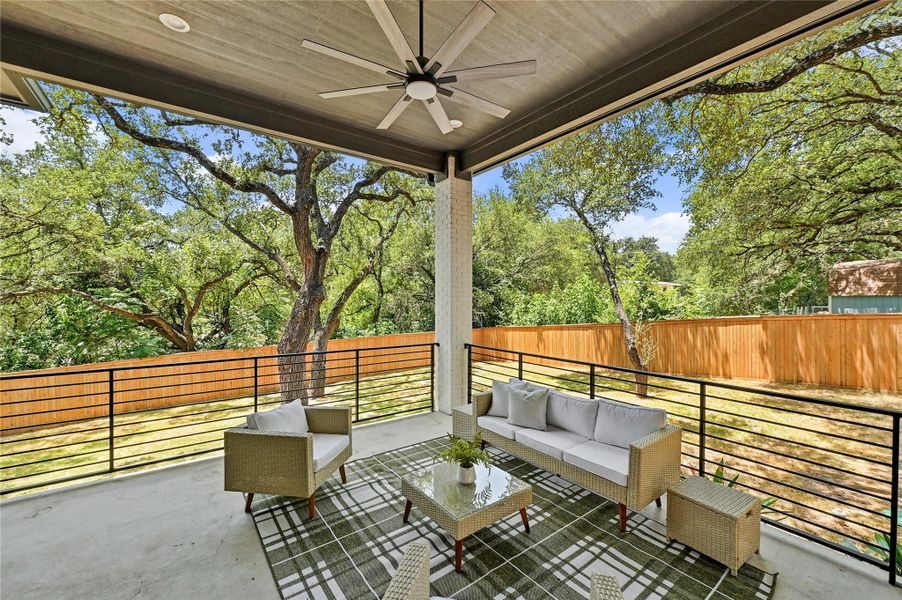 Exterior details and patio area of a home in , Jonestown (Image 27). Exterior details and patio area of a home in , Jonestown (Image 27).