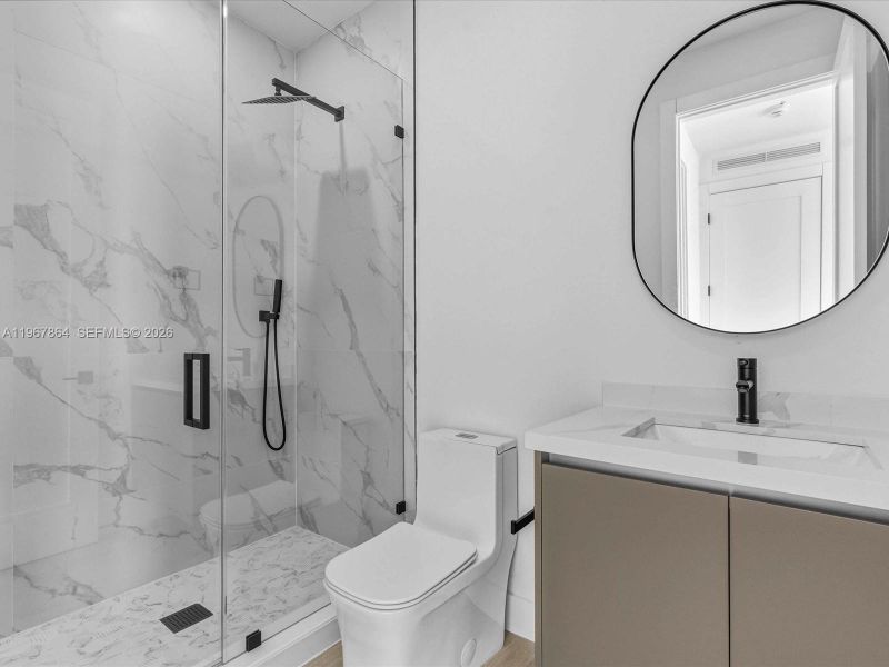 Furnished interior view inside a new home in , Miami (Image 16).