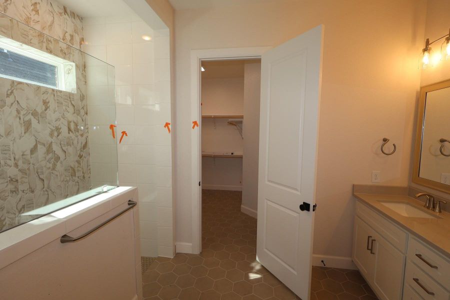 Furnished interior view inside a new home in Grange 45' Homesites, Katy (Image 12).