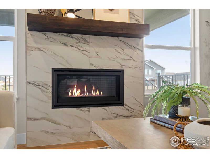Gas Fireplace in Family Room