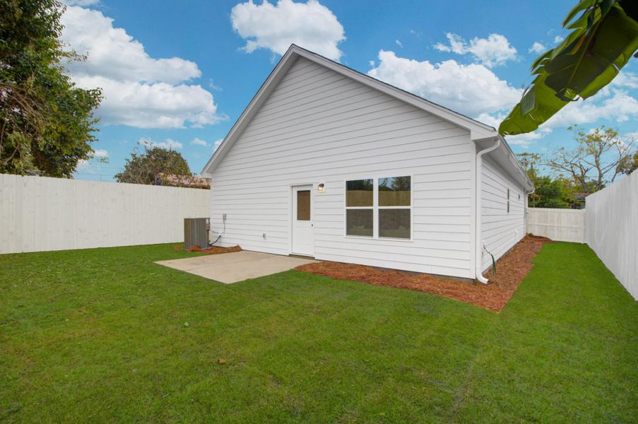 Exterior details and patio area of a home in , Charleston (Image 24). Exterior details and patio area of a home in , Charleston (Image 24).