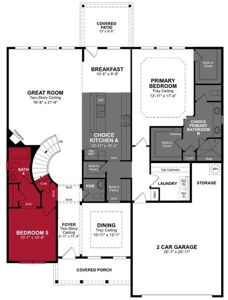 2D floor plan layout of this home in Enclave at Legacy Hills, Celina, TX (Image 3).