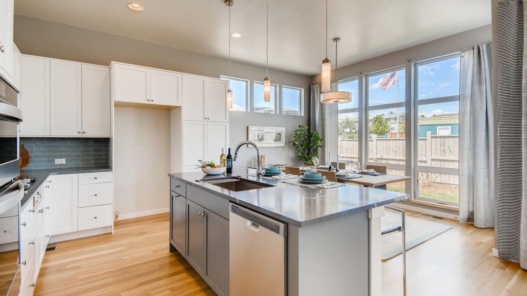 Representative furnished interior of a home built from the 2100 2-Story Front Load by Markel Homes in West Grange, Longmont (Image 16).