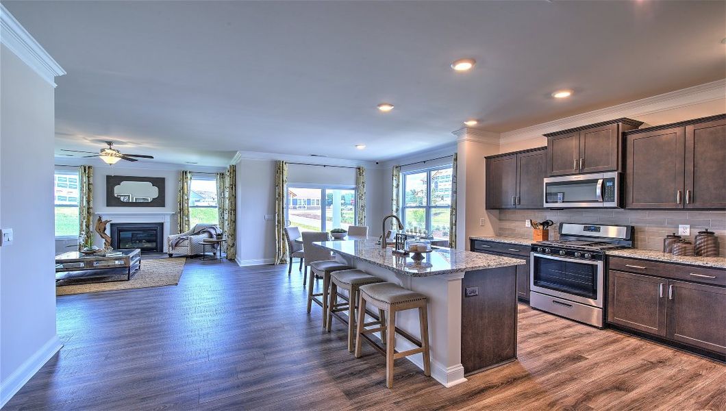 Furnished interior view inside a new home in Reserve at Tap Root Farms, Fletcher (Image 6). Furnished interior view inside a new home in Reserve at Tap Root Farms, Fletcher (Image 6).