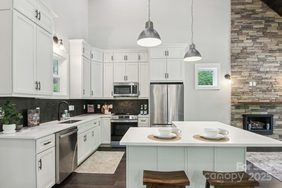 Furnished interior view inside a new home in , Maggie Valley (Image 15).