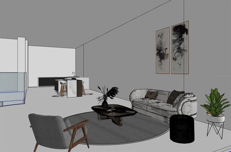 Furnished interior view inside a new home in , Belleair Beach (Image 5).