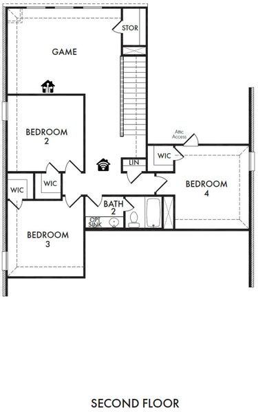 2D floor plan layout for the Brighton by Impression Homes in Mercer Meadows, Royse City, TX (Image 4). 2D floor plan layout for the Brighton by Impression Homes in Mercer Meadows, Royse City, TX (Image 4).