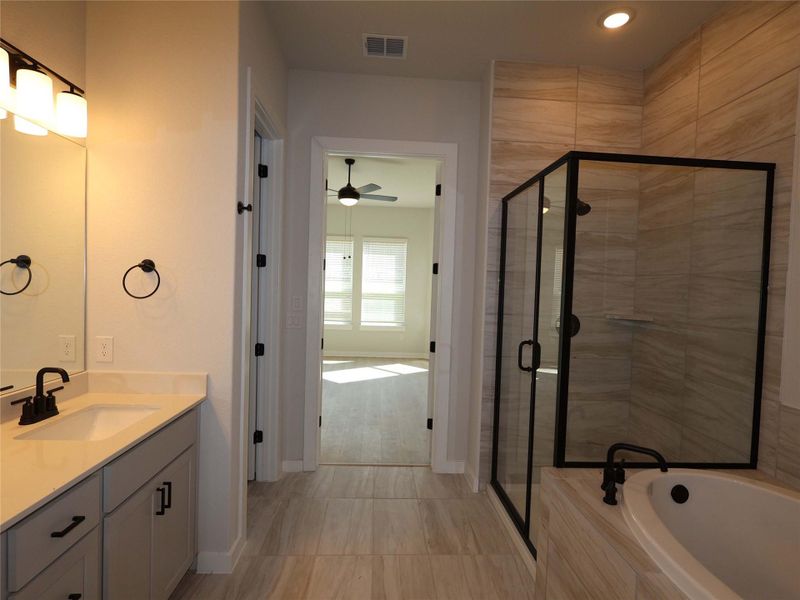 Furnished interior view inside a new home in Cedar Brook, Leander (Image 8). Furnished interior view inside a new home in Cedar Brook, Leander (Image 8).