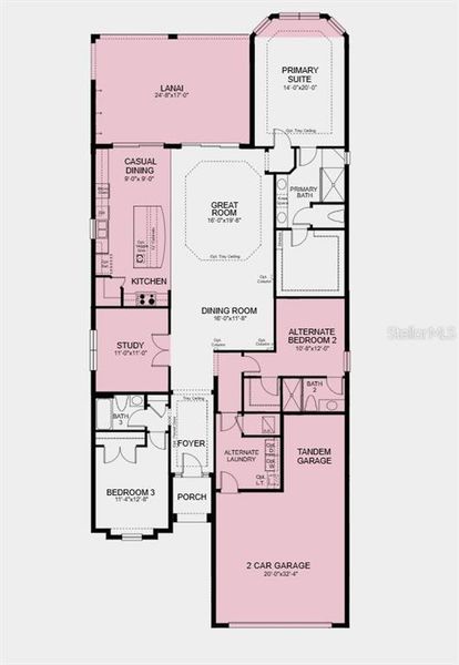2D floor plan layout of this home in Esplanade at Azario Lakewood Ranch, Bradenton, FL (Image 2). 2D floor plan layout of this home in Esplanade at Azario Lakewood Ranch, Bradenton, FL (Image 2).