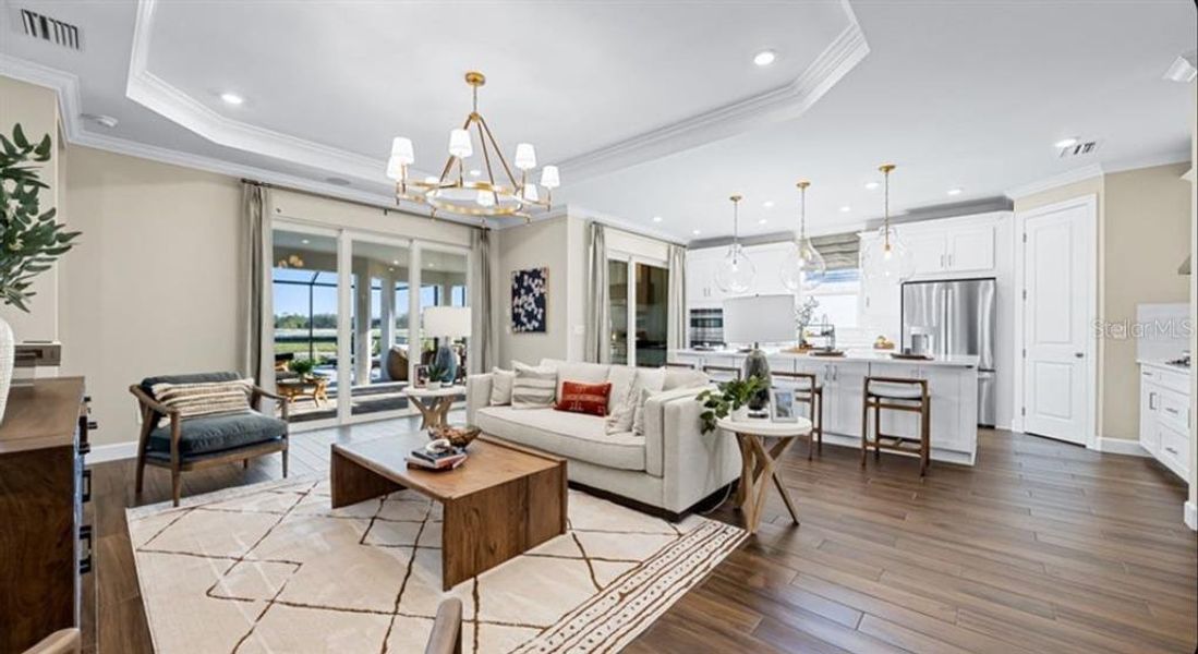 Furnished interior view inside a new home in Esplanade at Westview, Kissimmee (Image 6).
