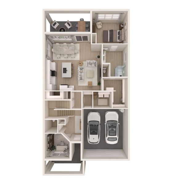 2D floor plan layout for the Evora II by K. Hovnanian® Homes in Salerno Reserve - Single Family, Stuart, FL (Image 4).