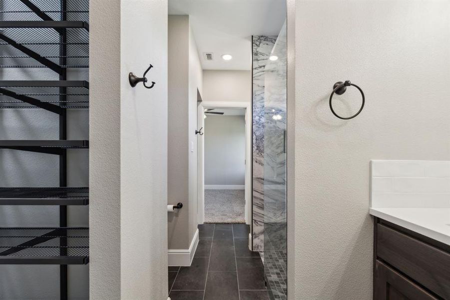 Jack and Jill bathroom with walk in shower Jack and Jill bathroom with walk in shower