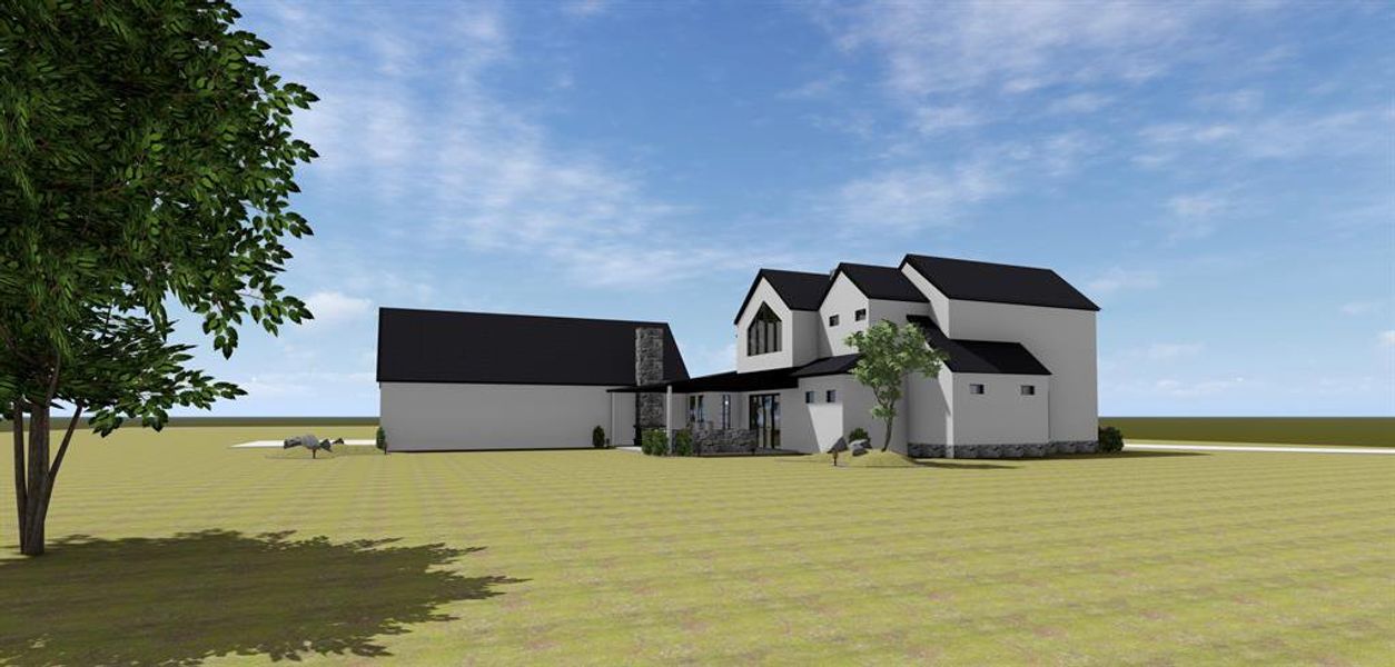 View of green lawn with an outbuilding View of green lawn with an outbuilding