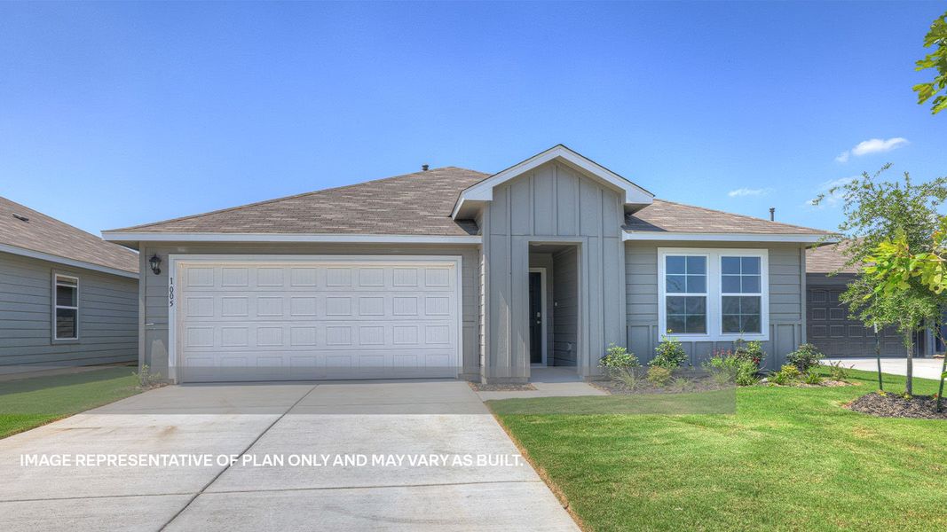 Representative exterior photo of a completed home built from the The Lakeway by D.R. Horton in Bollinger, Maxwell, TX (Image 2).