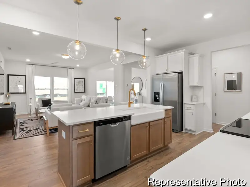 Furnished interior view inside a new home in North District at Flowers Plantation Townhomes, Clayton (Image 2).