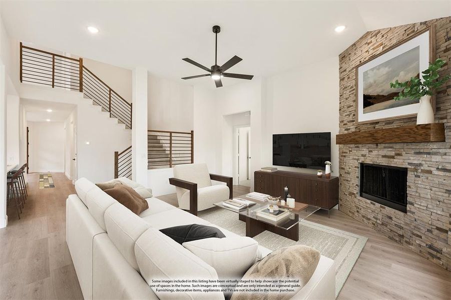 Furnished interior view inside a new home in West Crossing, Anna (Image 7).