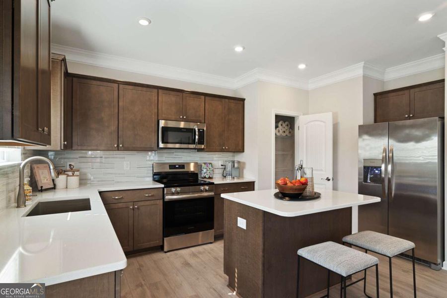 Furnished interior view inside a new home in Bryson Farms, Byron (Image 3). Furnished interior view inside a new home in Bryson Farms, Byron (Image 3).