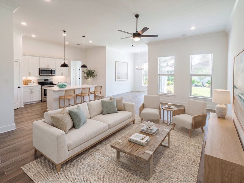 Furnished interior view inside a new home in Bird Song at Hammock Bay, Freeport (Image 7).