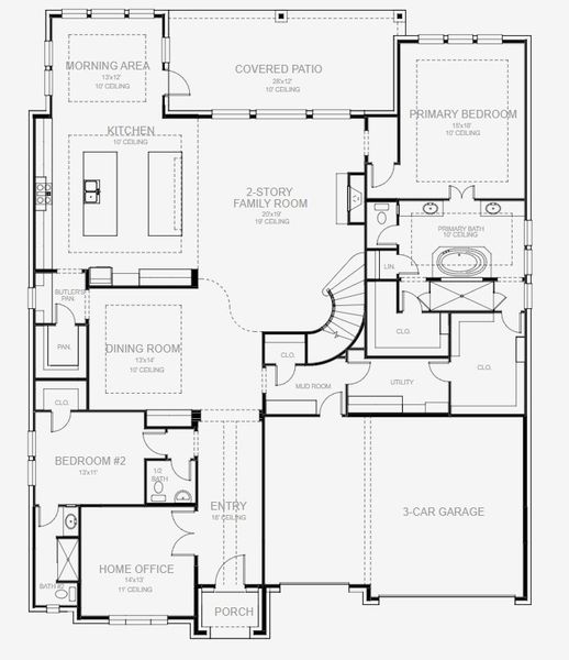 Image 6 representing the 4994W by Perry Homes in Palmera Ridge 70', Leander, TX. Image 6 representing the 4994W by Perry Homes in Palmera Ridge 70', Leander, TX.