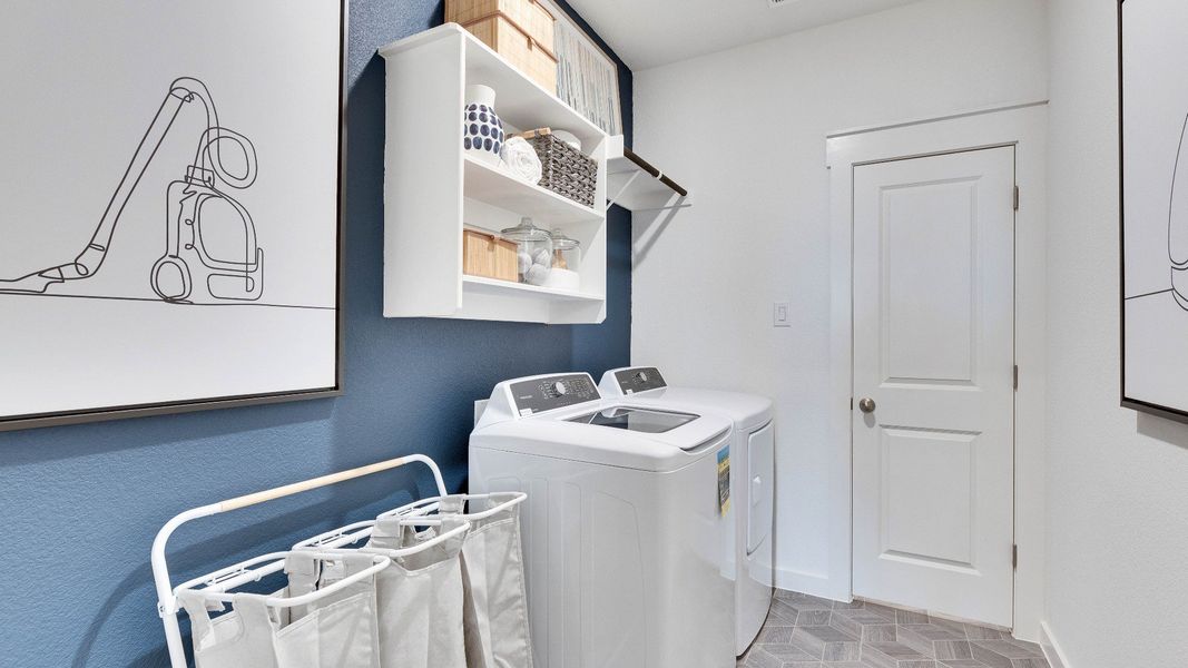 Representative furnished interior of a home built from the Meyerson by DRB Homes in Hunters Glen, Jarrell (Image 42).