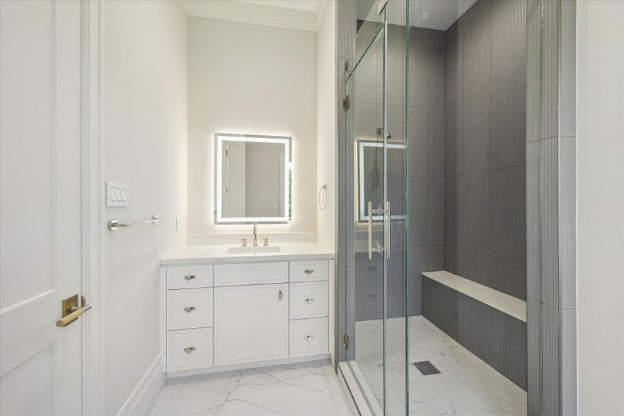 One of the secondary baths.