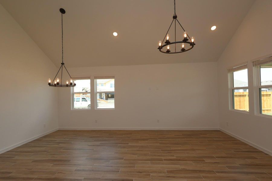 Impressive great room and dining area