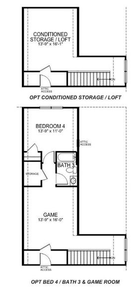 2D floor plan layout of this home in Brookside, Troutman, NC (Image 3).