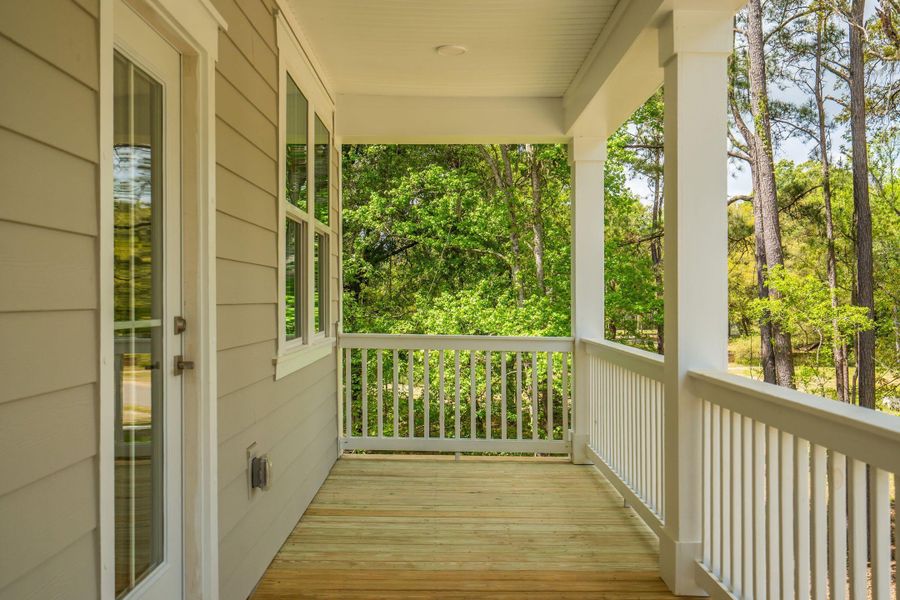 Exterior details and patio area of a home in Waterloo Estates, Johns Island (Image 28).